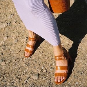 Marais USA jardin heel chestnut croc